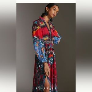 NWT Anthropologie Bhanuni by Jyoti Patterned Maxi Dress Size 6
